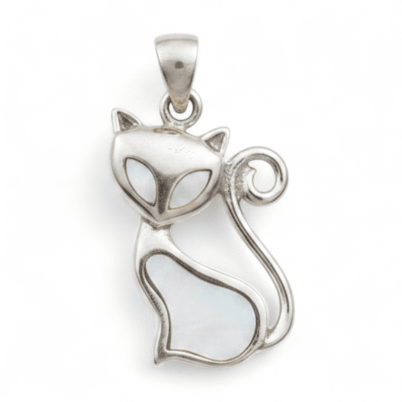 Pingente gato Madri pérola